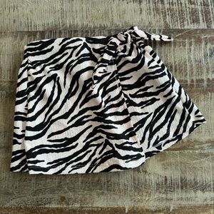 Zara Pink Black Zebra Print Girls Skort Size 7